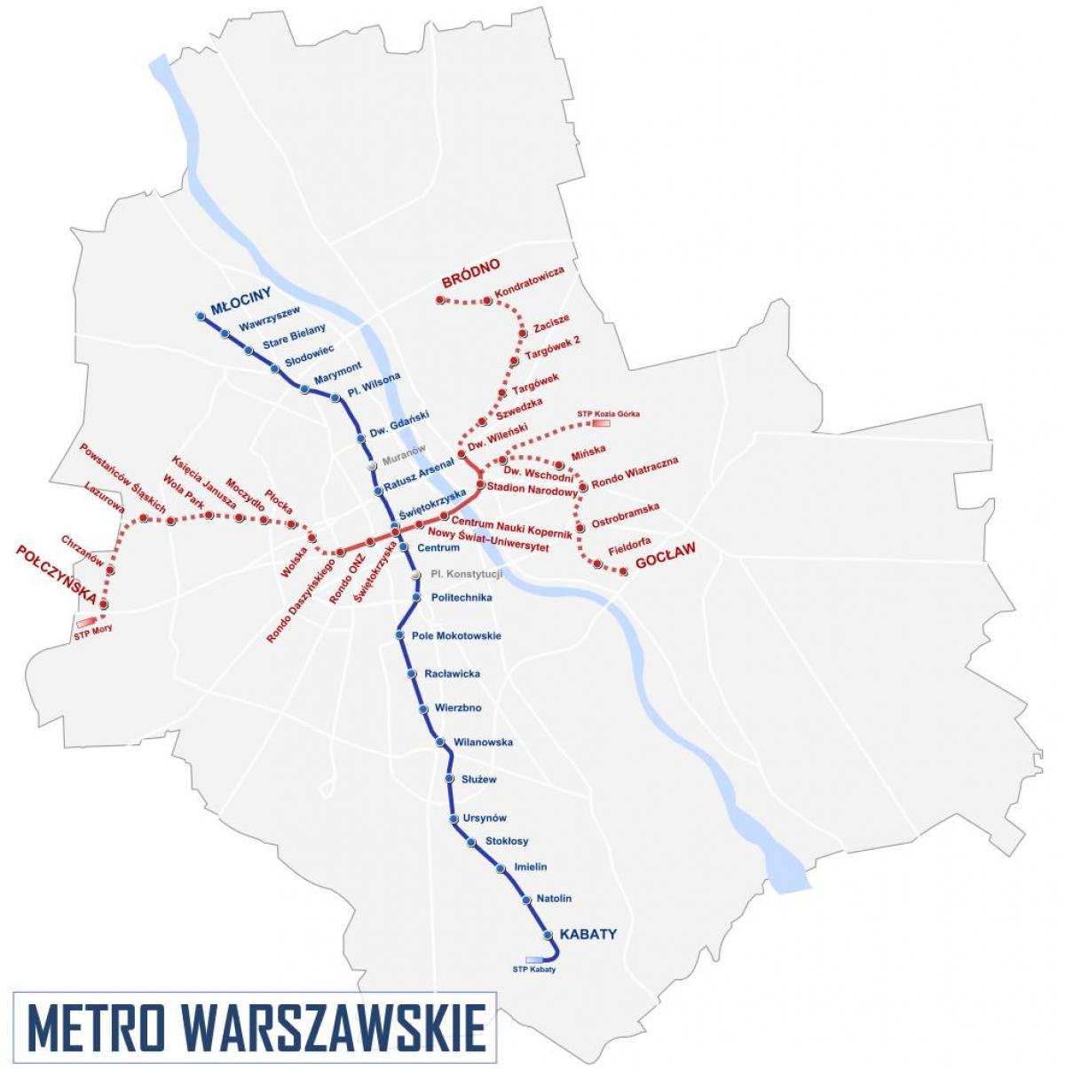 metroo kaart Varssavi