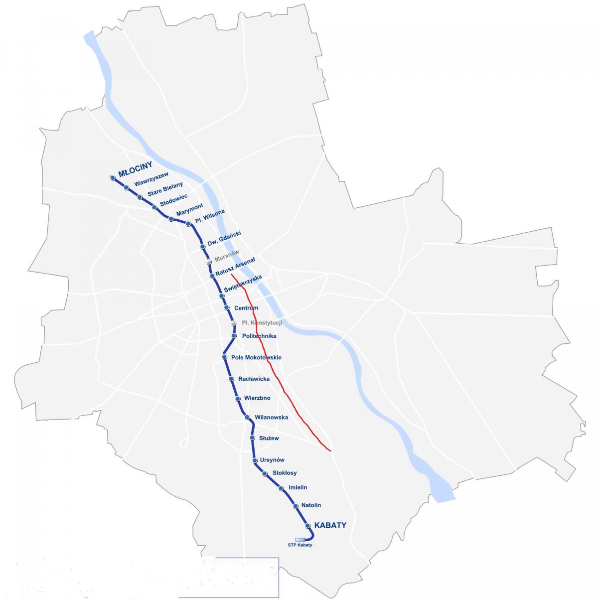 Kaart Varssavi royal route 
