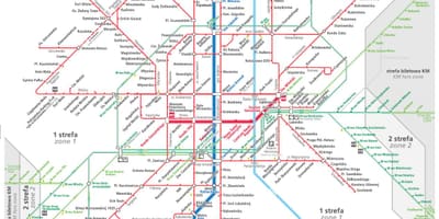 Varssavi transpordi kaart